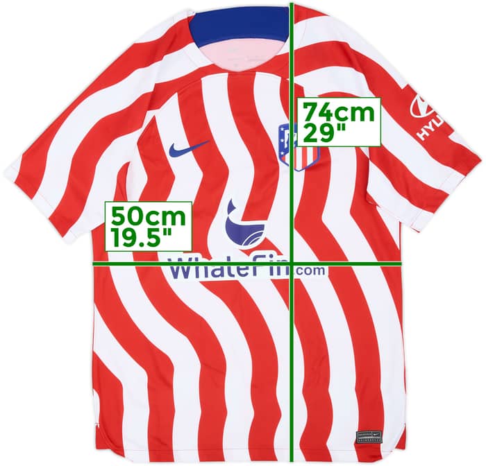 2022-23 Atletico Madrid Home Shirt - 8/10 - (M)