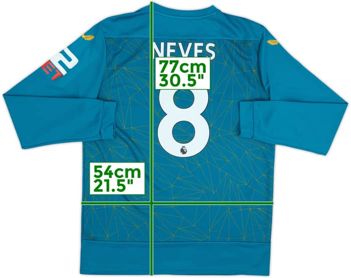 Camiseta de visitante de manga larga del Wolves 2022-23 Neves #8 - 9/10 - (L)