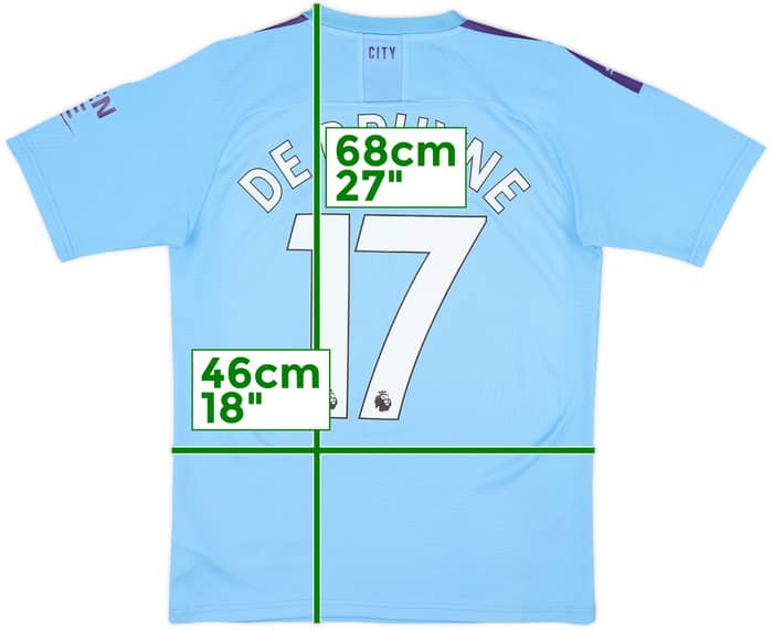 2019-20 Manchester City Home Shirt De Bruyne #17 - 5/10 - (S)