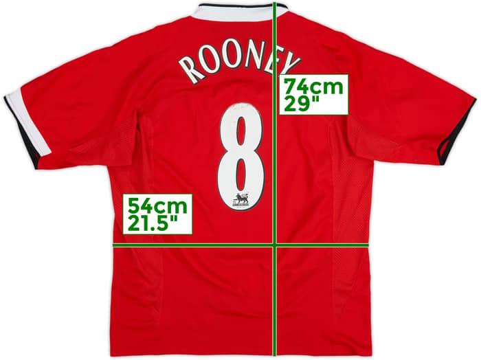 2004-06 Manchester United Home Shirt Rooney #8 - 7/10 - (XL)