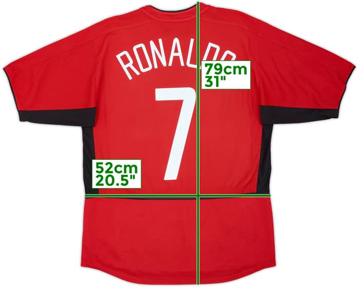 2002-04 Manchester United Camiseta Local Ronaldo #7 - 5/10 - (M)