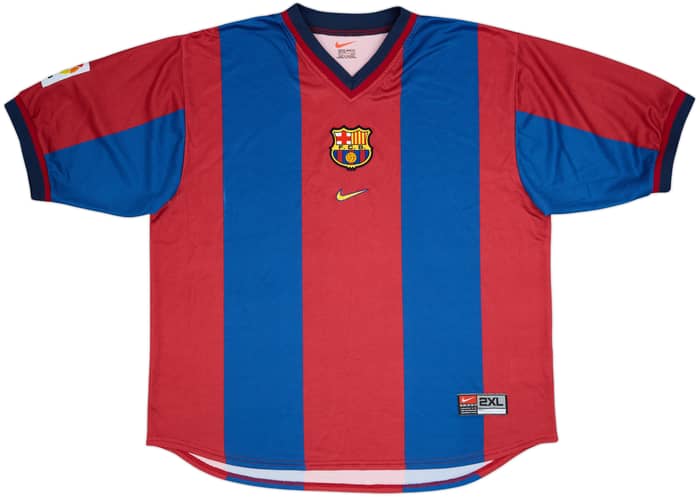 1998-00 Barcelona Home Shirt Rivaldo #11 - 8/10 - (XXL)