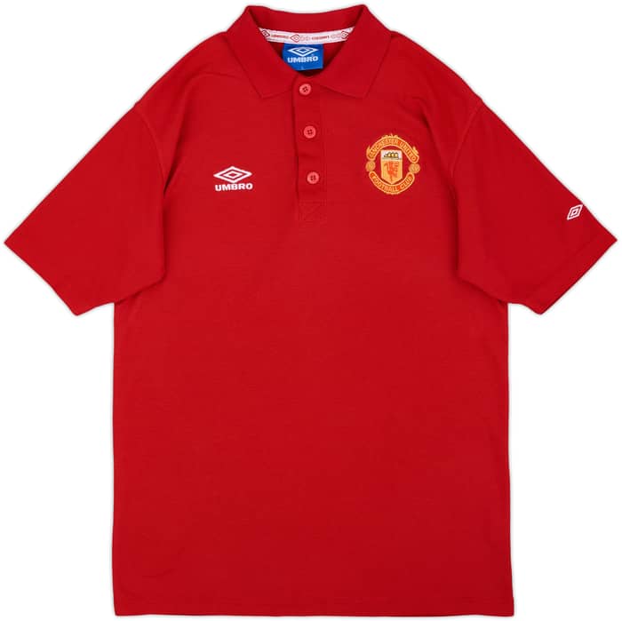 1998-99 Manchester United Umbro Polo Shirt - 9/10 - (L)