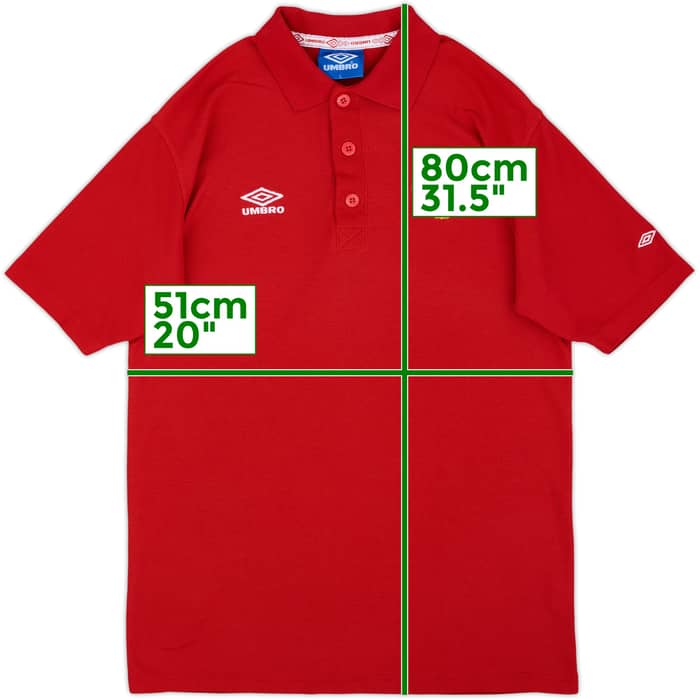 1998-99 Manchester United Umbro Polo Shirt - 9/10 - (L)