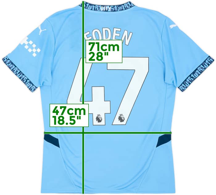 Camiseta de local del Manchester City 2024-25 Foden #47 - 5/10 - (M)