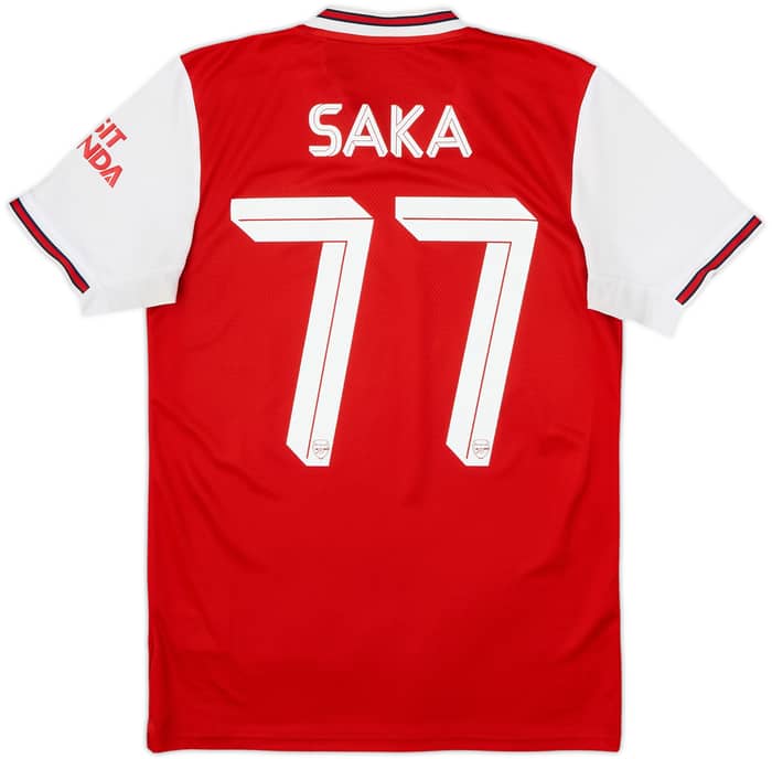 2019-20 Arsenal Home Shirt Saka #77 - 7/10 - (S)