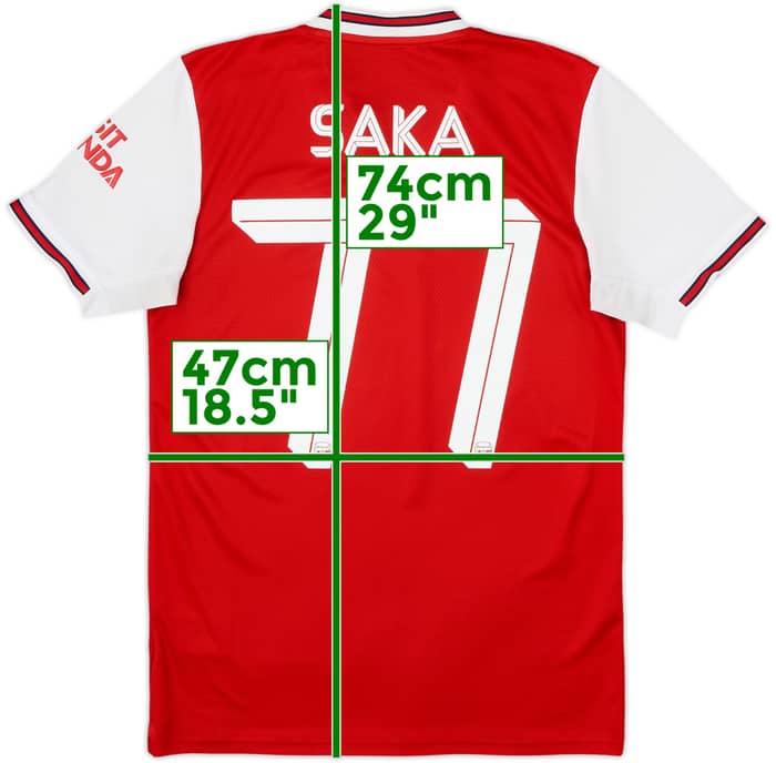 2019-20 Arsenal Home Shirt Saka #77 - 7/10 - (S)