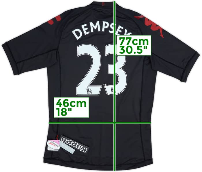 2011-12 Fulham Away Shirt Dempsey #23 (L)