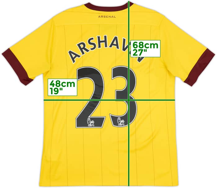 2010-13 Arsenal Away Shirt Arshavin #23 - 8/10 - (XL.Boys)