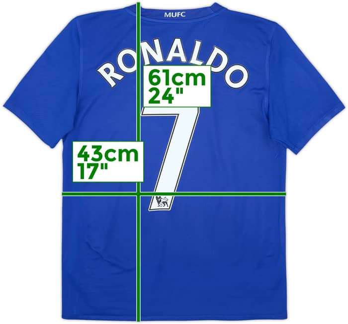 2008-09 Manchester Unido Tercera Camiseta Ronaldo #7 - 7/10 - (L.Boys)