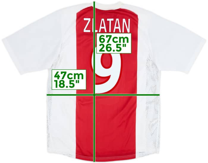 2002-04 Ajax Player Issue Home Shirt Zlatan #9 - 5/10 - (S)