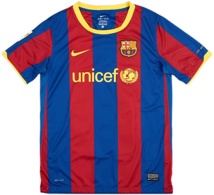 2010-11 Barcelona Home Shirt Messi #10 - 8/10 - (L.Boys)