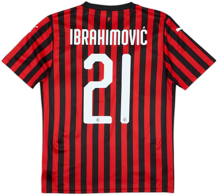 2019-20 AC Milan Home Shirt Ibrahinovic #21 - 8/10 - (S)