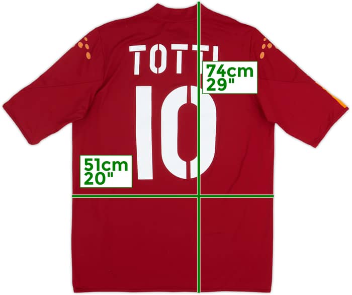 2004-05 Roma Home Shirt Totti #10 - 5/10 - (M)