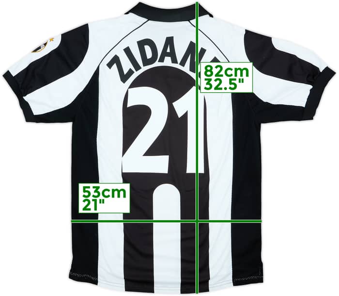 1997-98 Juventus Centenary Home Shirt Zidane #21 - 6/10 - (XL)