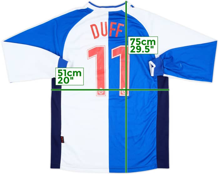 2000-02 Blackburn Home L/S Shirt Duff #11 - 6/10 - (L)