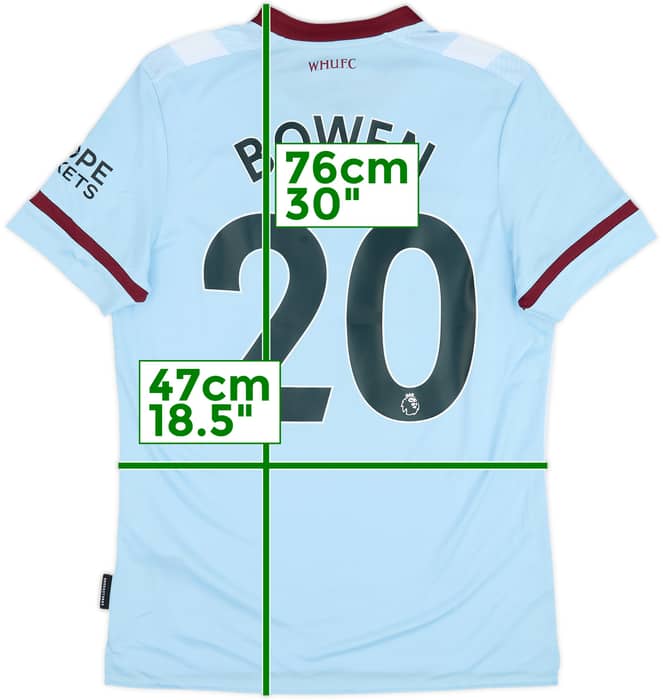 Camiseta de visitante del West Ham 2021-22 Bowen #20 (M)