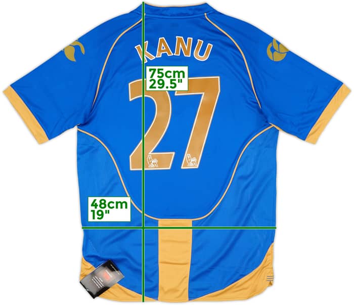 2008-09 Portsmouth Home Shirt Kanu #27 (M)