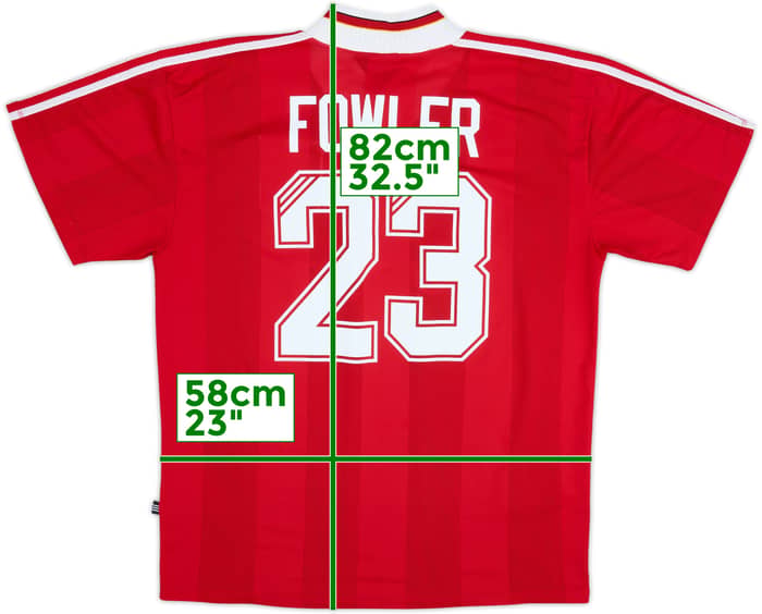 1995-96 Liverpool Home Shirt Fowler #23 - 8/10 - (XL)