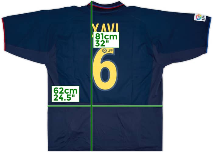 2002-03 Barcelona Away Shirt Xavi #6 - 8/10 - (XL)