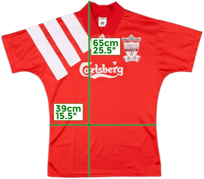1992-93 Liverpool Centenary Home Shirt - 8/10 - (S)