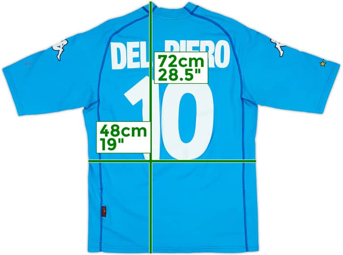 2000-01 Italy Basic Home Shirt Del Piero #10 - 6/10 - (XL)