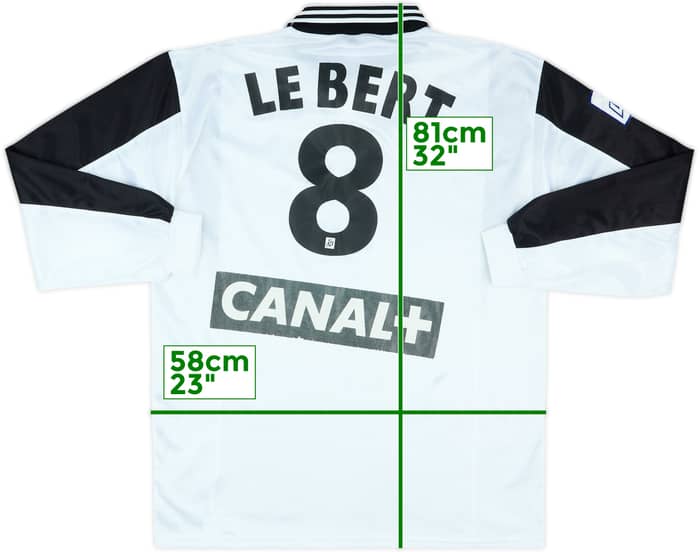 1996-98 FC Lorient Match Issue Coupe de la Ligue Away L/S Shirt Le Bert #8