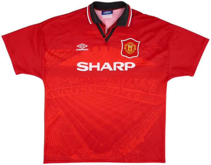 1994-96 Manchester United Home Shirt Keane #16 - 8/10 - (L)