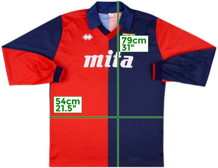 1990-91 Genoa Home Shirt #3 - 5/10 - (XL)