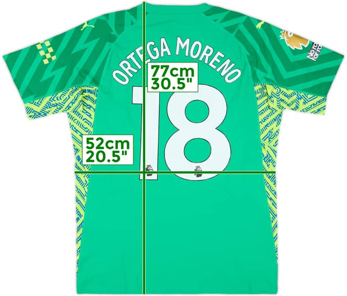 2023-24 Manchester City Match Issue GK Shirt Ortega Moreno #18