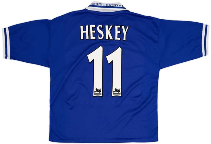 1996-98 Leicester Home Shirt Heskey #11 - 8/10 - (M)