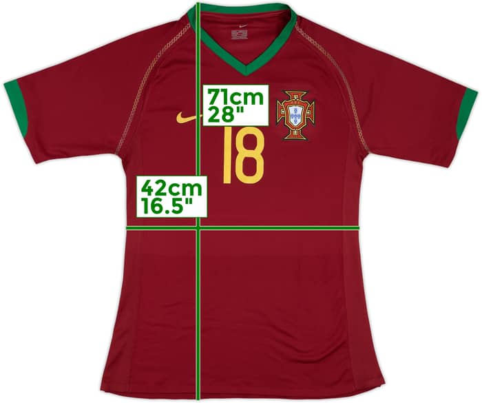 2006-08 Portugal Match Issue Home Shirt #18