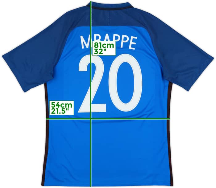 2016-17 France Home Shirt Mbappe #20 - 8/10 - (L)