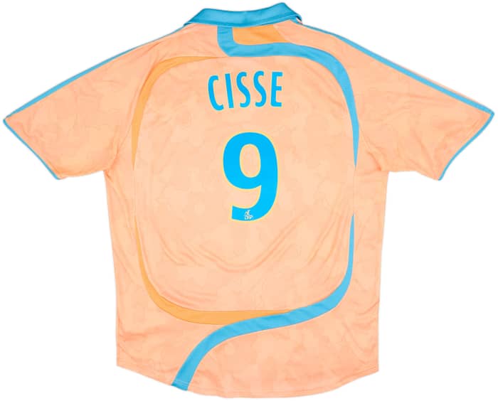 Camiseta de la tercera equipación del Olympique Marseille 2007-08 Cisse #9 - 6/10 - (XL)
