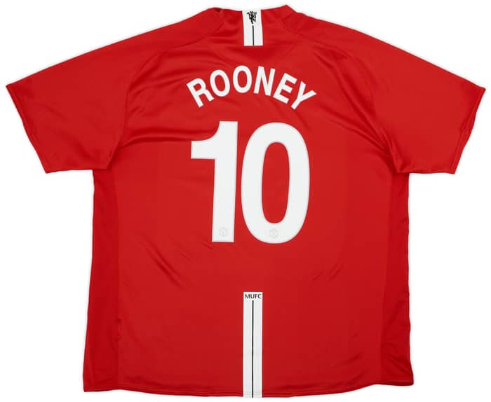 2007-09 Manchester United Home Shirt Rooney #10 - 8/10 - (3XL)