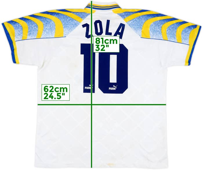 1995-97 Parma Home Shirt Zola #10 - 7/10 - (XL)