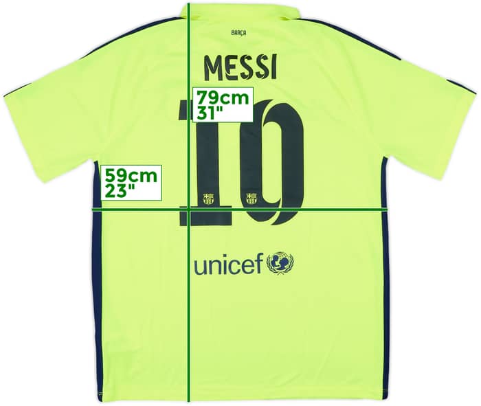 2014-15 Barcelona Third Shirt Messi #10 - 6/10 - (XL)