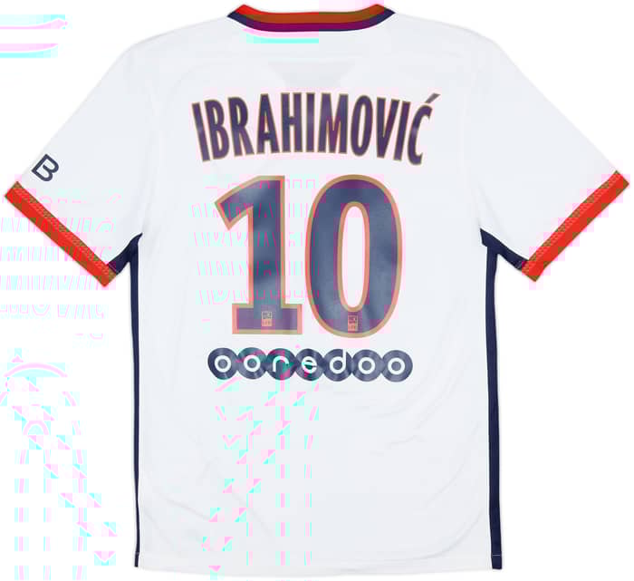 Camiseta de visitante del Paris Saint-Germain 2015-16 Ibrahimovic #10 - 6/10 - (S)