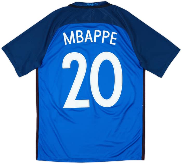 2016-17 France Home Shirt Mbappe #20 - 6/10 - (M)