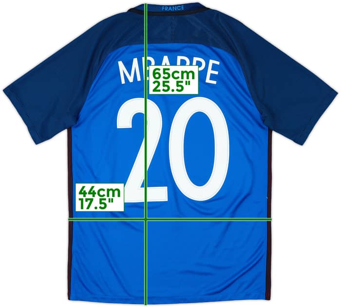 2016-17 France Home Shirt Mbappe #20 - 6/10 - (M)