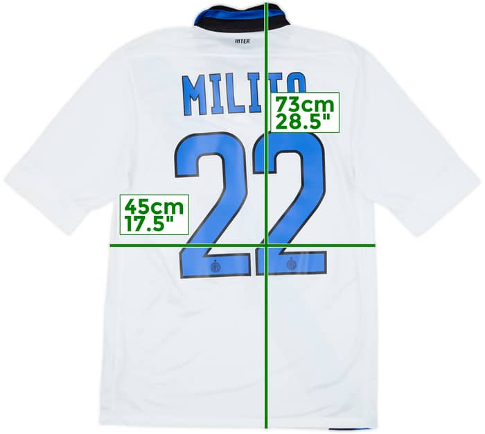 2011-12 Inter Milan Away Shirt Milito #22 - 7/10 - (S)