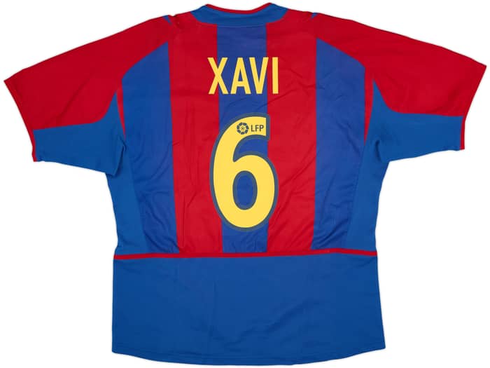 2002-03 Barcelona Home Shirt Xavi #6 - 8/10 - (L)