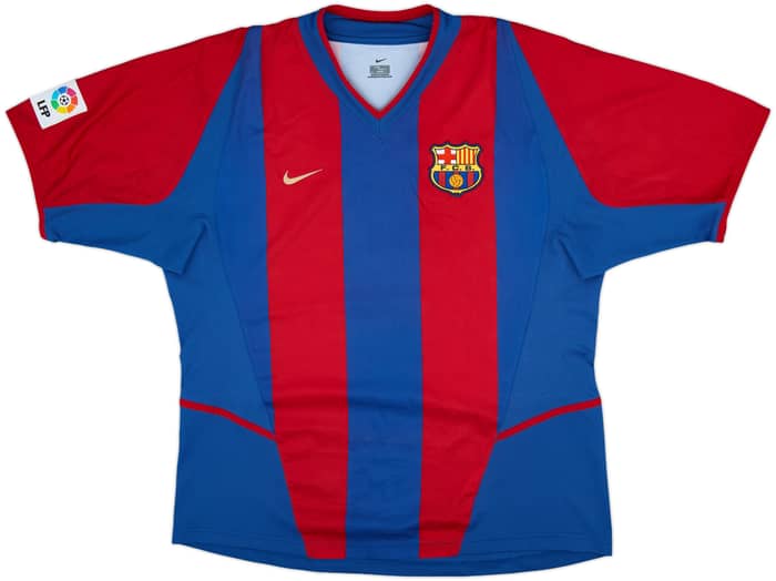2002-03 Barcelona Home Shirt Xavi #6 - 8/10 - (L)