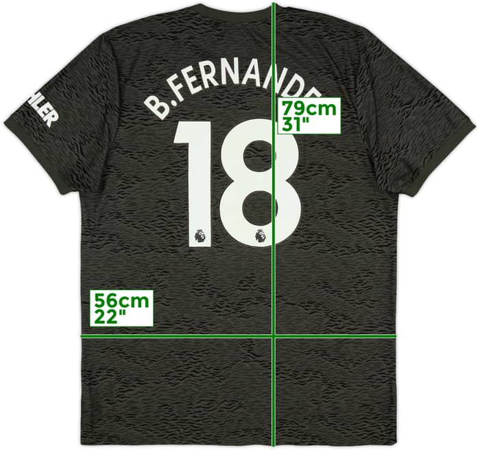 2020-21 Manchester United Away Shirt B.Fernandes #18 - 7/10 - (XL)
