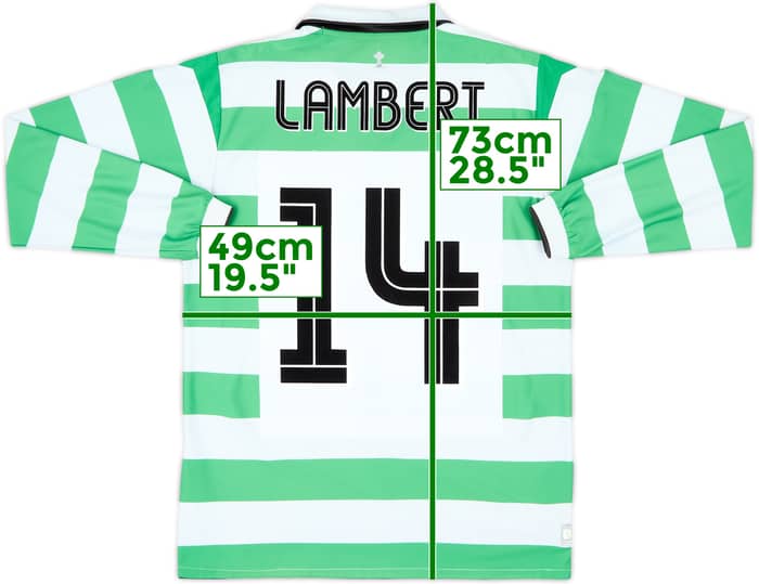 2004-05 Celtic Home L/S Shirt Lambert #14 - 6/10 - (S)
