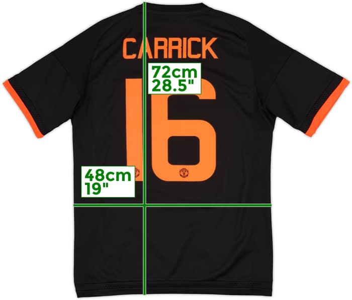 2015-16 Manchester United Third Shirt Carrick #16 - 10/10 - (M)
