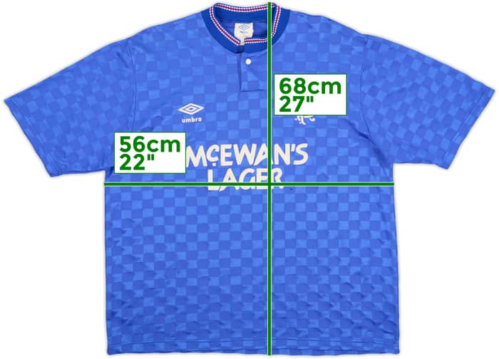 1987-90 Rangers Home Shirt - 6/10 - (L)