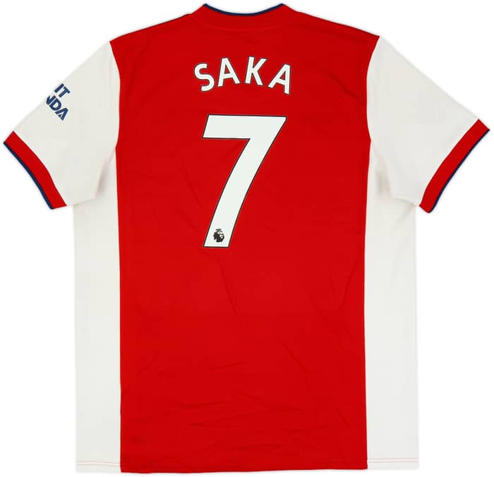 2021-22 Arsenal Home Shirt Saka #7 - 5/10 - (XL)