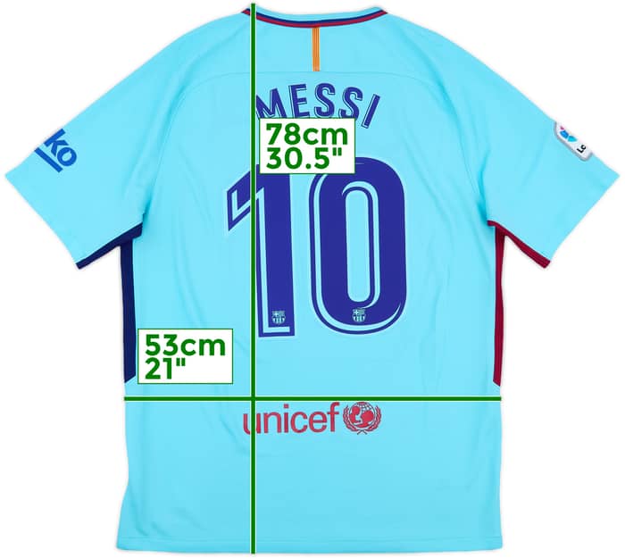 2017-18 Barcelona Away Shirt Messi #10 - 7/10 - (L)