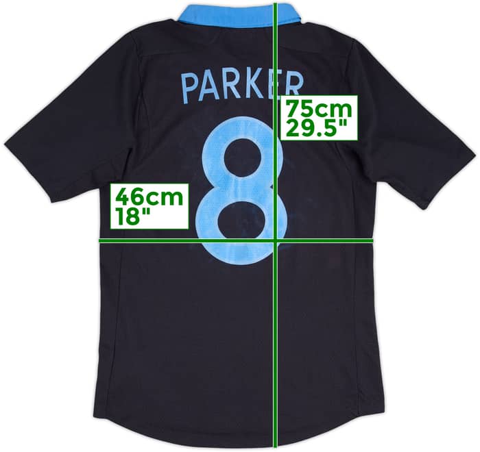 2011-12 England Away Shirt Parker #8 - 4/10 - (M)